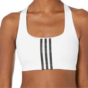 ✨✨🤍🖤 New with tags adidas women’s training medium support 3 stripes bra 🖤🤍✨✨